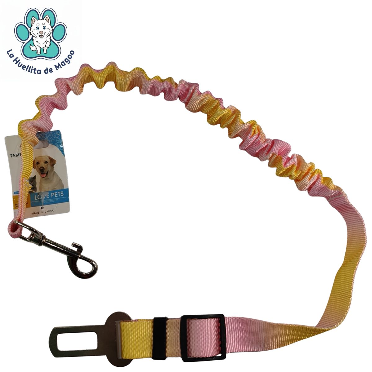 correa cinturon de seguridad para mascota colores