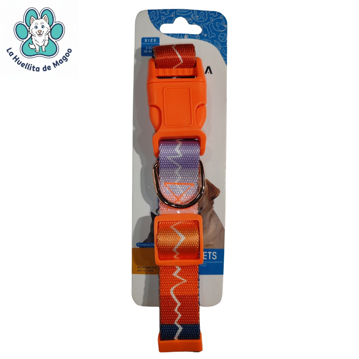 collar ajustable para mascota 2.5cm x 36 59cm
